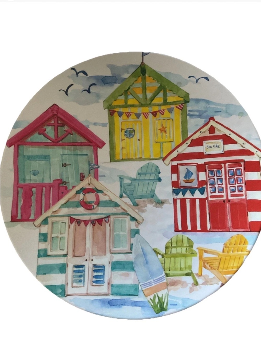 4 Bed Bath Beyond Beach House Melamine Dinner Plate-New
